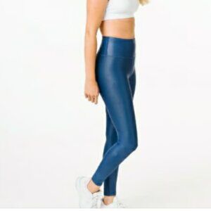 Zyia Active Blue Metallic Light N Tight High Rise 7/8 Leggings
